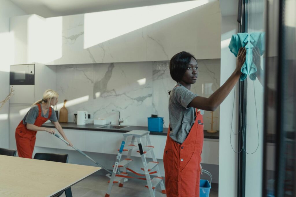 Professional cleaner performing cleaning services in Randburg